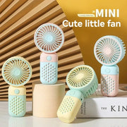 View details for 2024 New Handheld Charging Fan Cartoon Cute Small Student Charging