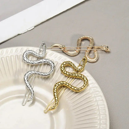 2023 New Gothic Punk  Metal Snake Medusa Hairpin Hair Clip for Women