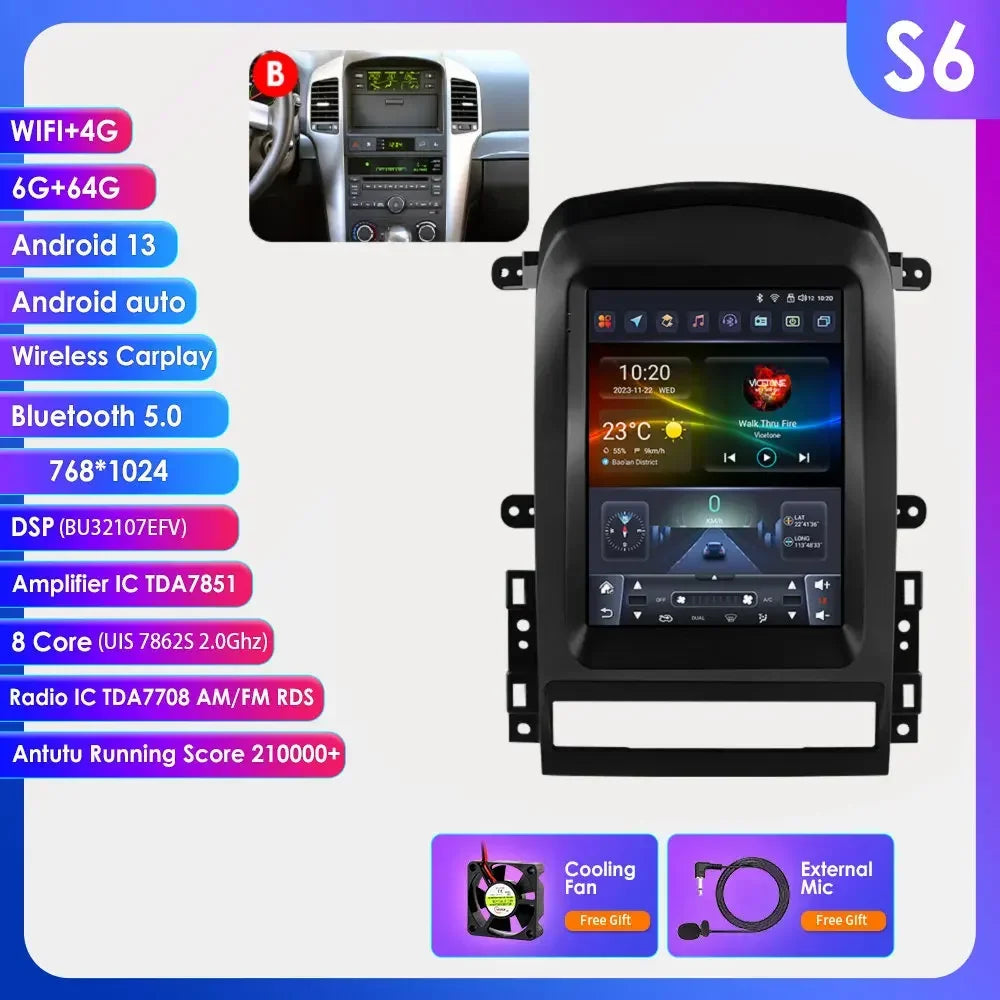 Chevrolet Captiva Sport 2006 - 2012 Multimedia Hizpo Auto Radio Global Store