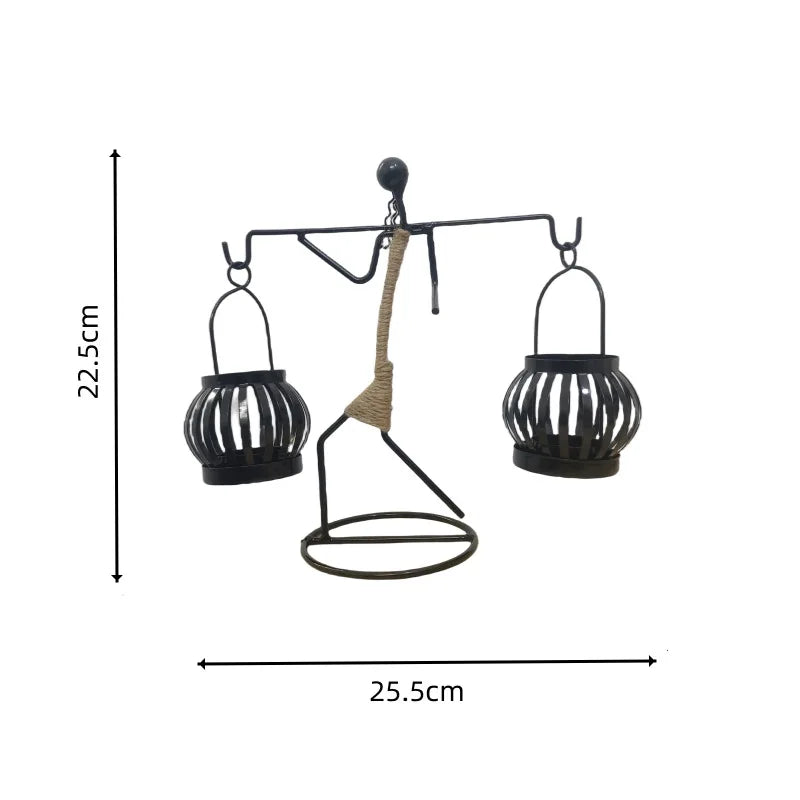 Nordic Metal Candlestick Abstract Character Sculpture Candle Holder Decors Handmade MERRYHOME Merryhome Official Store