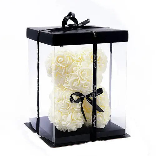 1pc 20cm Rose Bear Artificial Foam Flowers Bear Romantic Creative
