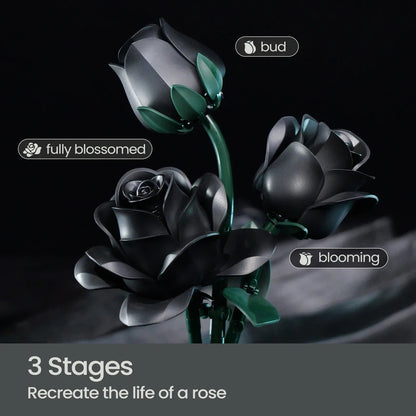 Eternal Elegance – Black Rose Block Bouquet BuildMoc moc Store