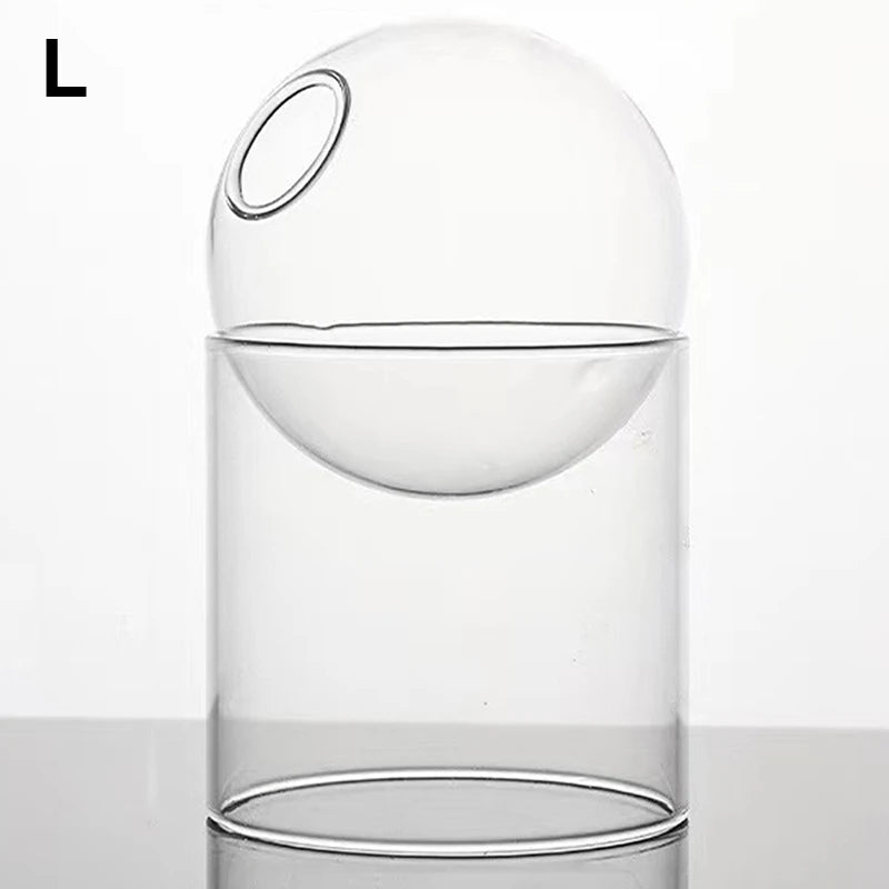 Mini Round Glass Flower Vase – A Delightful Touch of Nature for Your Space Ursmart Store