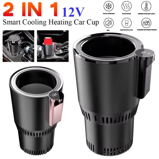 Portable Smart 2 In 1 12V Car Cup Cooler Warmer for Outdoor Travelling Mini Auto Refrigerator Cooling Heating Cup Drinks Holder Home-Magic General Merchandise Store