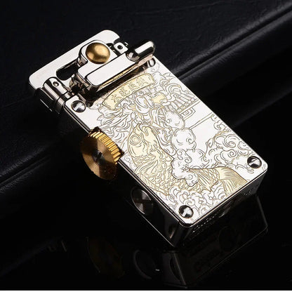CHIEF New Metal Rocker Kerosene Lighter Creative Rocker Ignition Fashion Leather Lighter High-end Men's Gift Hello My Friend Boutique Store