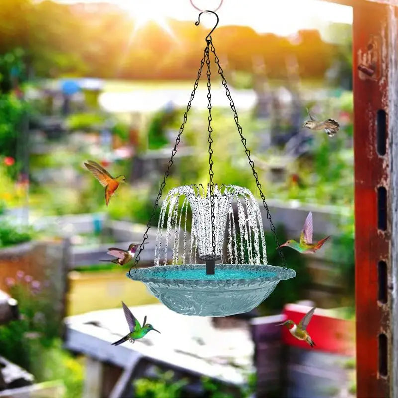 AquaBloom™ Fuente solar para pájaros 🐦💧 — Belleza de jardín en cascada