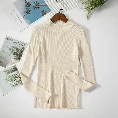 Women Turtleneck Sweater Knitted Soft Pullovers cashmere Jumpers Basic