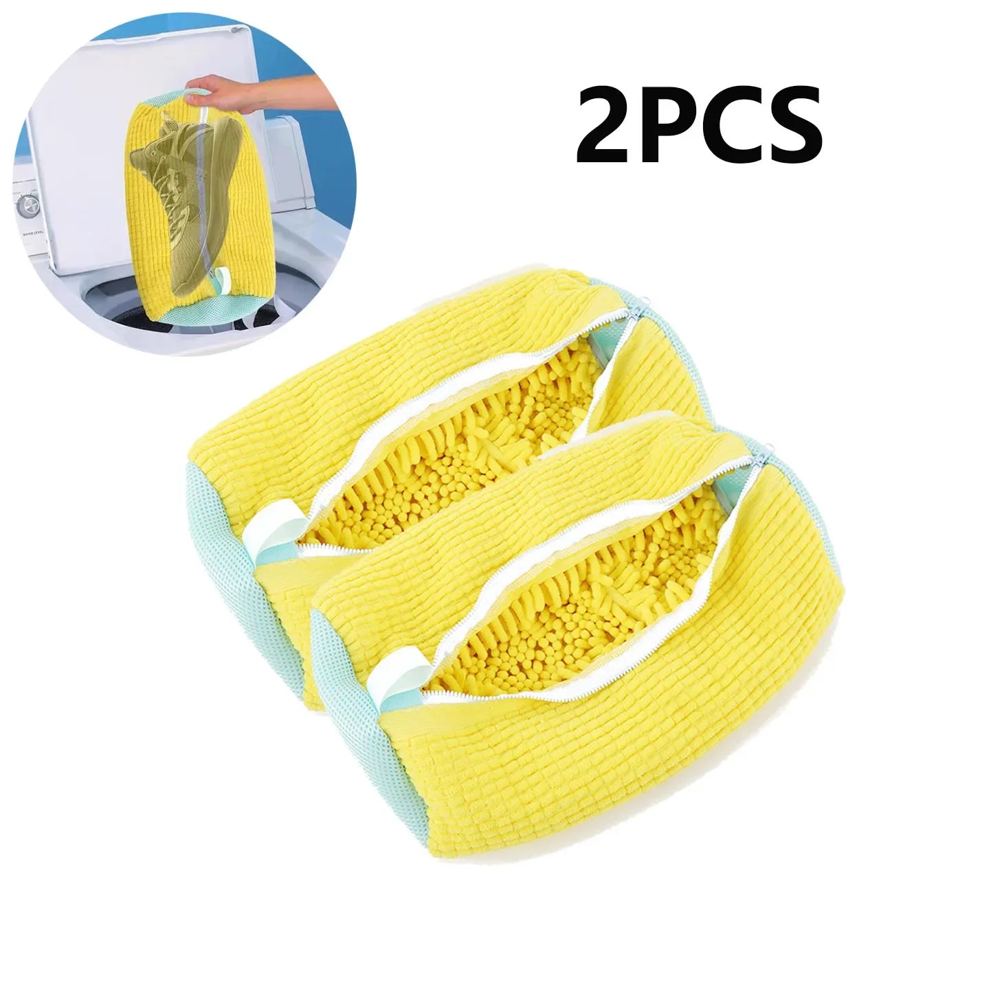 1/2PCS Washing Shoes Bag  Protector Fluffy fibers Polyester Washing Shoes Machine Friendly Laundry Bag Drying Bags