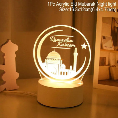 Lampe LED 3D Eid Mubarak Stone's Store