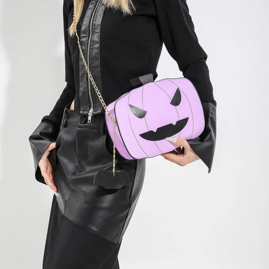 ‌2025 New Halloween Pumpkin Bag - Funny Cartoon Crossbody Chain Shoulder Bag Crossbody Chain Purse