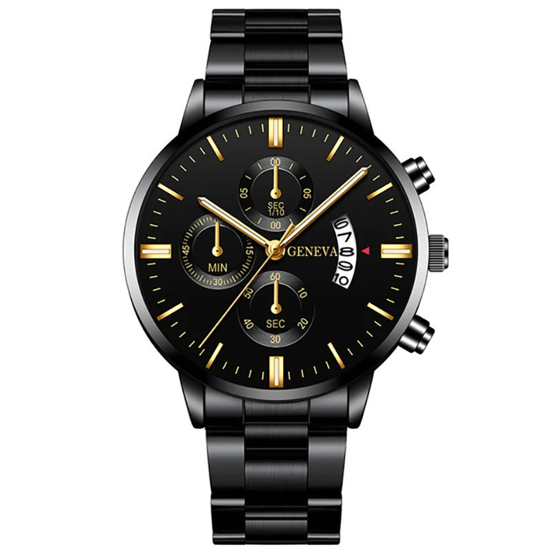 Fashion Men Stainless Steel Watch Luxury Calendar Quartz Men Watches Store