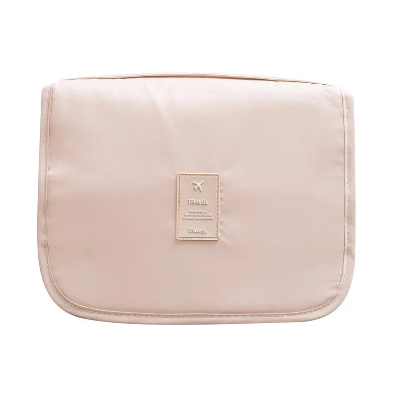 Bolsa de almacenamiento de viaje multifuncional, bolsa de maquillaje de doble capa de mano para mujer, bolsa de aseo de viaje para hombre
