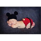 Animal Style Newborn Baby Crochet Halloween Costumes Photography Props Handmade Knit Mickey Outfit Sleepy Owl Frog Baby Gift South Bay Evans General Store