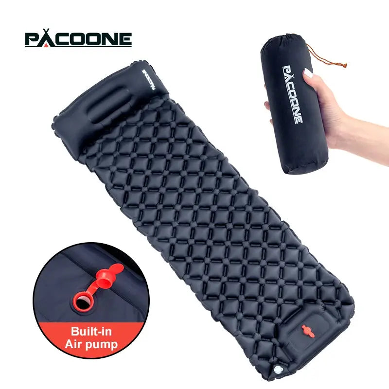PACOONE Outdoor Camping Sleeping Pad Inflatable Mattress with Pillows AliExpress