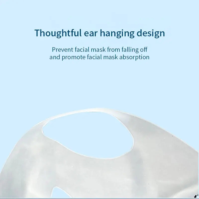 3D Silicone Mask Face Women Skin Care Tool Hanging Ear Face Mask Gel