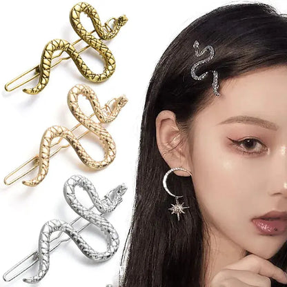 2023 New Gothic Punk  Metal Snake Medusa Hairpin Hair Clip for Women
