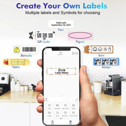 Niimbot D110 Portable Mini Printer Thermal Adhesive Sticker Label AliExpress