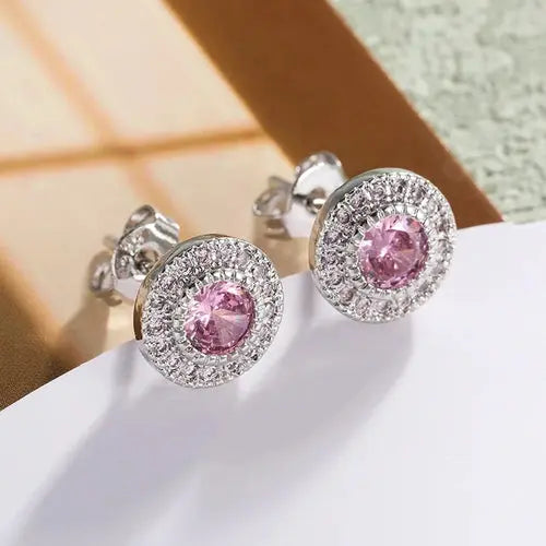 Women's Delicate Acupuncture Points Weight Loss Earrings Cubic