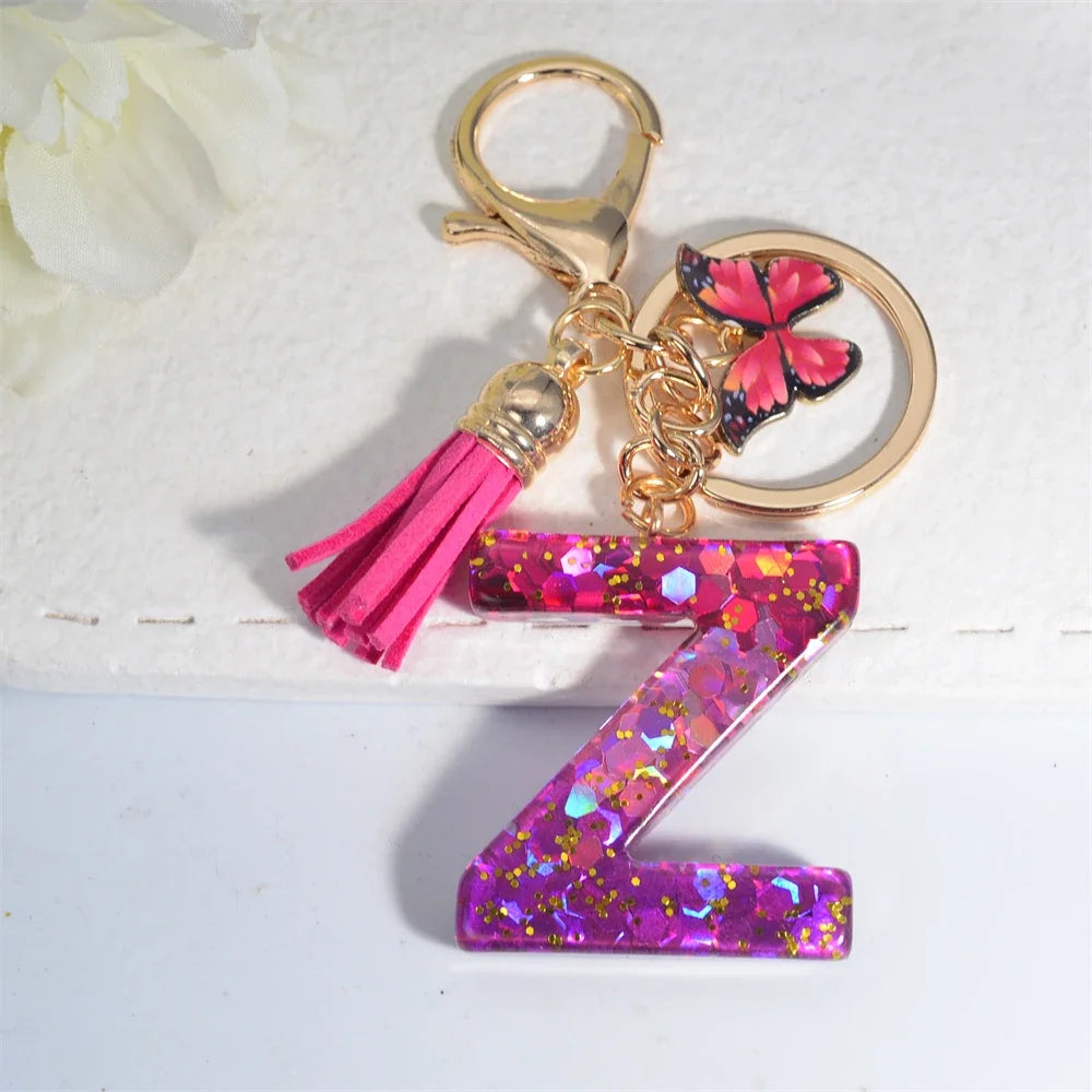 CharmFlair™ – Personalized Butterfly Tassel Keychain 💖