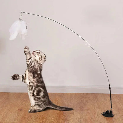 Interactive Cat Toy Handfree Cat Stick Playing Kitten Playing Teaser