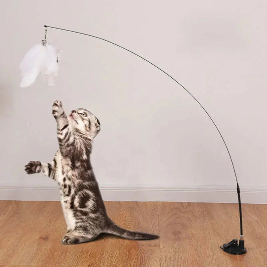 Interactive Cat Toy Handfree Cat Stick Playing Kitten Playing Teaser