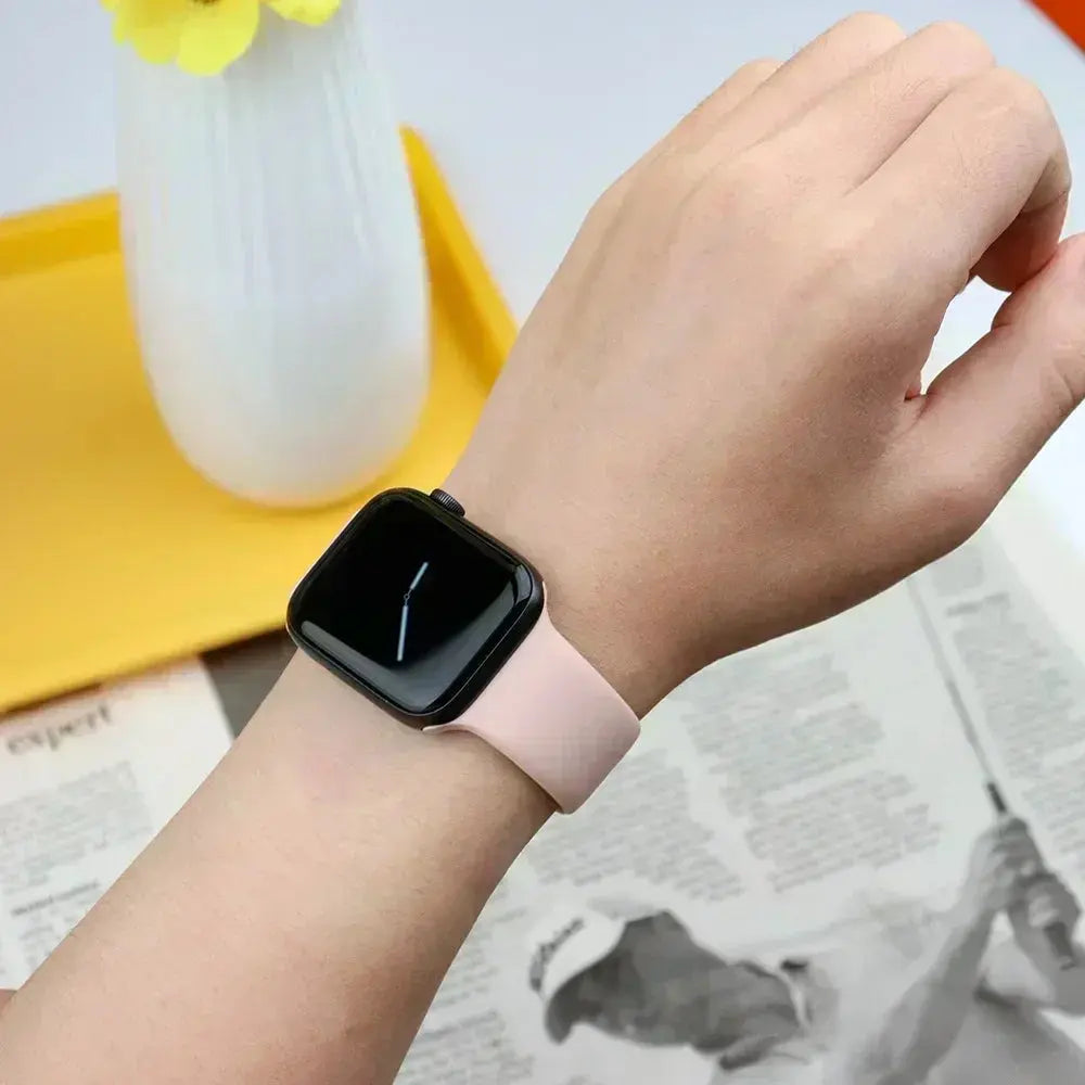 Silicone Strap For Apple Watch band 44mm 45mm 41mm 49mm 40mm 42mm 46mm