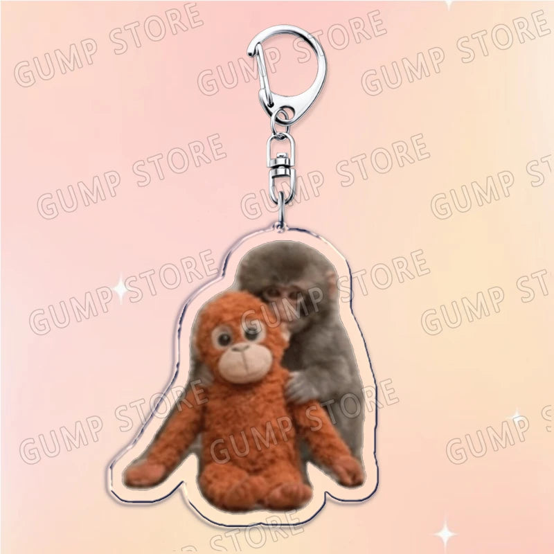 HugMonkey™ 3D Keychain 🐒💖 — Cute Clip-On Companion