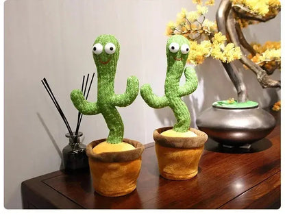 A talking cactus toy that can be charged, recorded, and repeated. Suitable for Spanish, English, and Arabic  voice changer Shop1104086959 Store