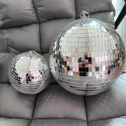 Mirror Disco Ball Decor Hanging Disco Home Decor Rotating Glass Ball AliExpress