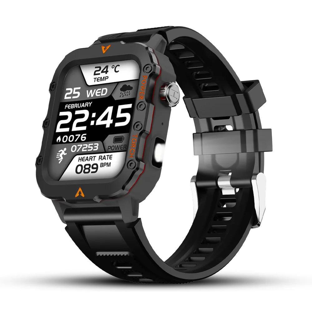 LAXASFIT Men Sports Smart Watch 1.71 Screen Blood Oxygen Bluetooth Talking Watch Multi Sport LED Flashlight Outdoor Smart Watch LAXASFIT Watch Store