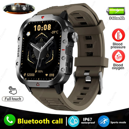 2024 New For Xiaomi Military Smart Watch Men IP68 5ATM Outdoor Sports Fitness Tracker Health Monitor 1.96" BT Call Smartwatch