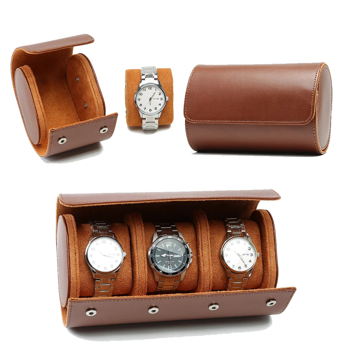 WatchGuard™ Vintage Roll Case 🛡️⌚ Protect Every Timepiece