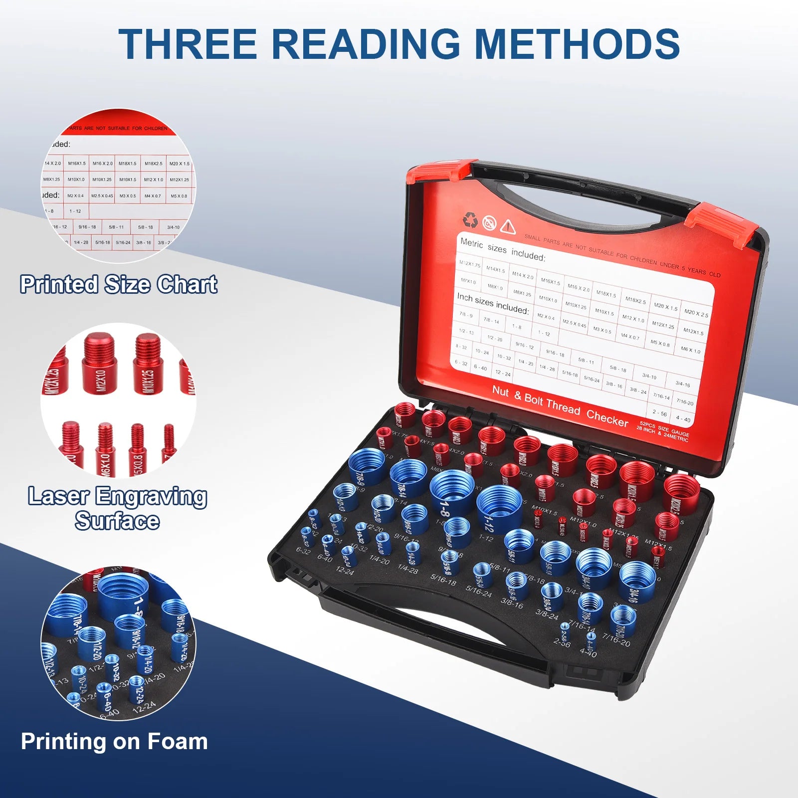ThreadMaster™ Gauge Set 🔩 — 44-Pcs Precision Size Checker