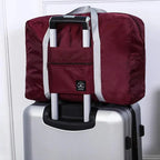 1Pc Red/Navy/Green Multifunctional Folding Travel Bag Single Shoulder