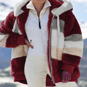 Women's Oversized Plush Pocket Jacket - Warm & Stylish Winter Essential 2023