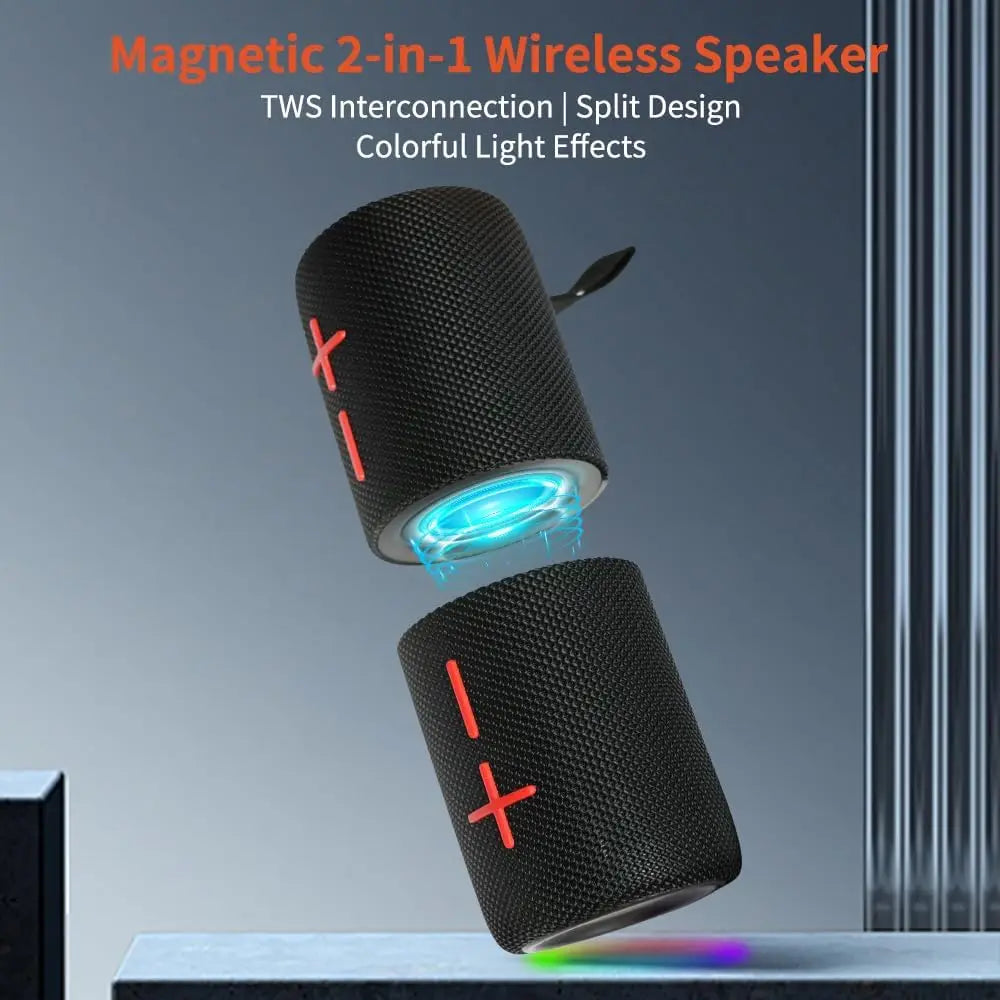 SplitSound™ Bluetooth Speaker 🔊✨ — Magnetic 2-in-1 Stereo Power