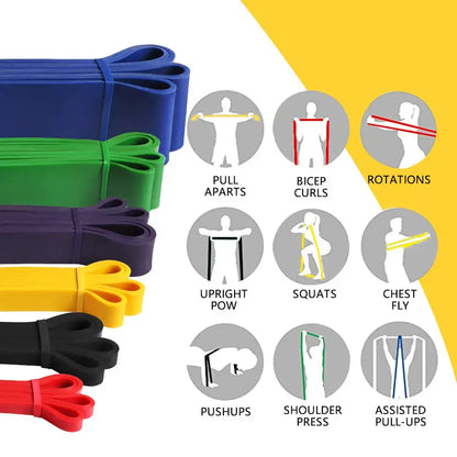 Resistance Bands Exercise Elastic Workout Ruber Loop Strength Rubber