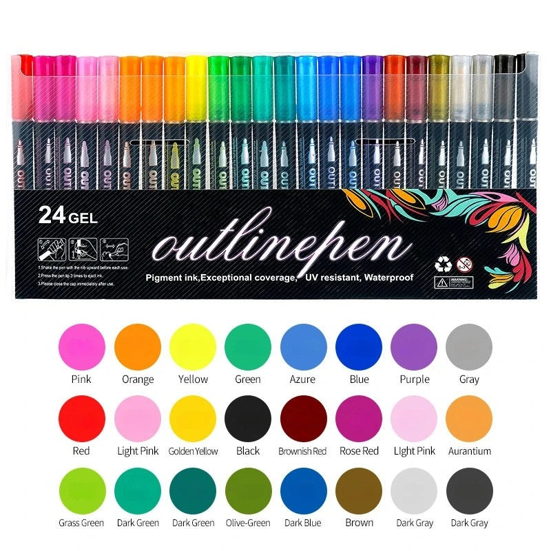 DuoGlow™ Double Line Pen ✍️🌈 Draw Twice the Magic
