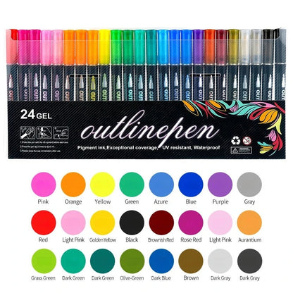 DuoGlow™ Double Line Pen ✍️🌈 Draw Twice the Magic