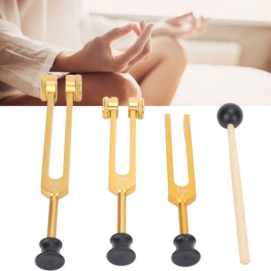 Tuning Fork Healing Instrument 512Hz Aluminum Alloy Relax Tuning Fork Set Corrosion Resistant Portable for Clinical