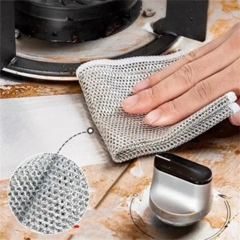 Cotton Rags Kitchen Cleaning Cloth Towels Tea Towel Magic Cloths Metal