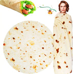 Tortilla Burrito Blanket for Adult Men Women Funny Novelty Gag Food Throw Blanket Trendy Stuff Flannel Taco Wrap Blanket  Decor( Shop1104298725 Store
