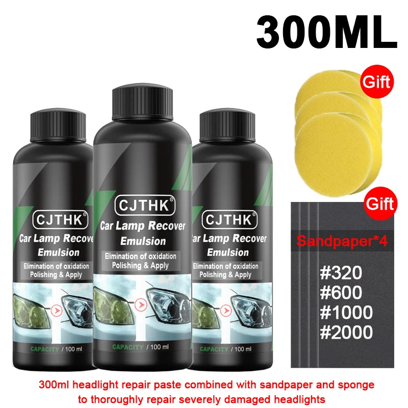 Car Headlight Restoration Polishing Kits Headlamp Scratch Remover Repair Cleaning Paste Remove Oxidation Headlight Polish Liquid Shop1104214254 Store