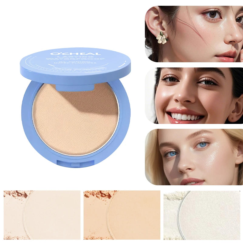 Long-Last Makeup Powder Cake – Oil Control & Flawless Finish!