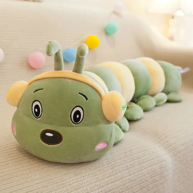 [Novedad] 40~90cm colorido de peluche de oruga de dibujos animados, muñeco suave y cómodo