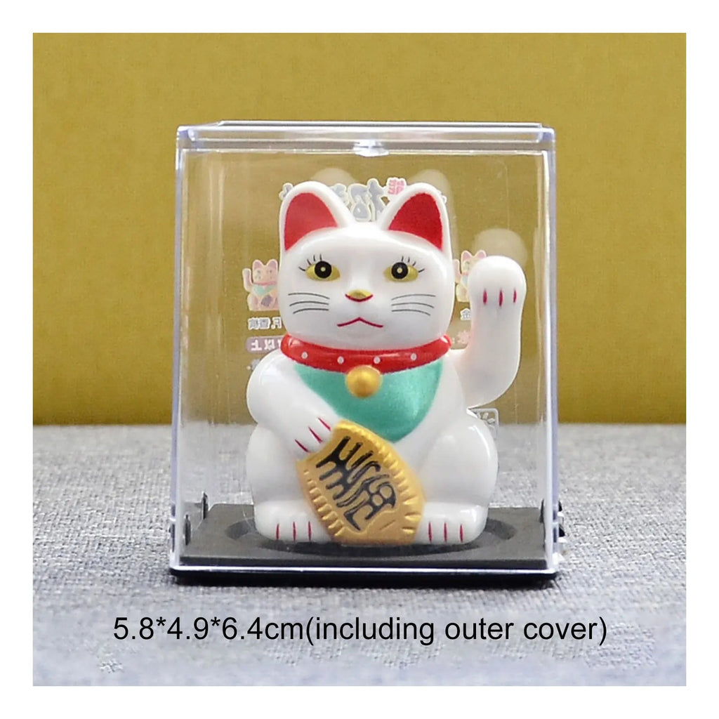 Solar Waving Lucky Cat: Eco-Friendly Maneki Neko for Home and Office Good Fortune ACCHAMP Store