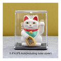 Solar Waving Lucky Cat: Eco-Friendly Maneki Neko for Home and Office Good Fortune ACCHAMP Store