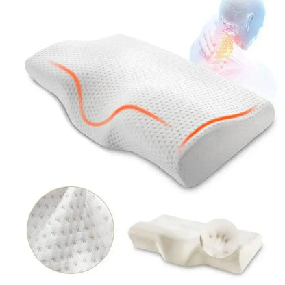 1 pc Memory Foam Bed Orthopedic Pillow Neck Protection Slow Rebound Memory Pillow Butterfly Shaped Health Cervical Neck Relax Living Store