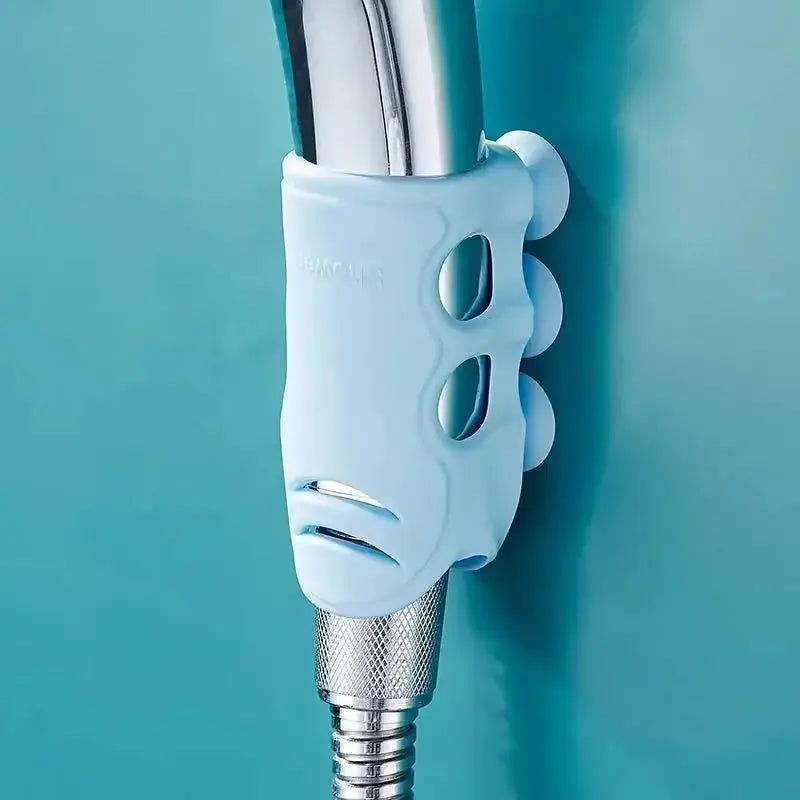 Soporte de ducha de silicona sin perforaciones para baño, ajustable y extraíble
