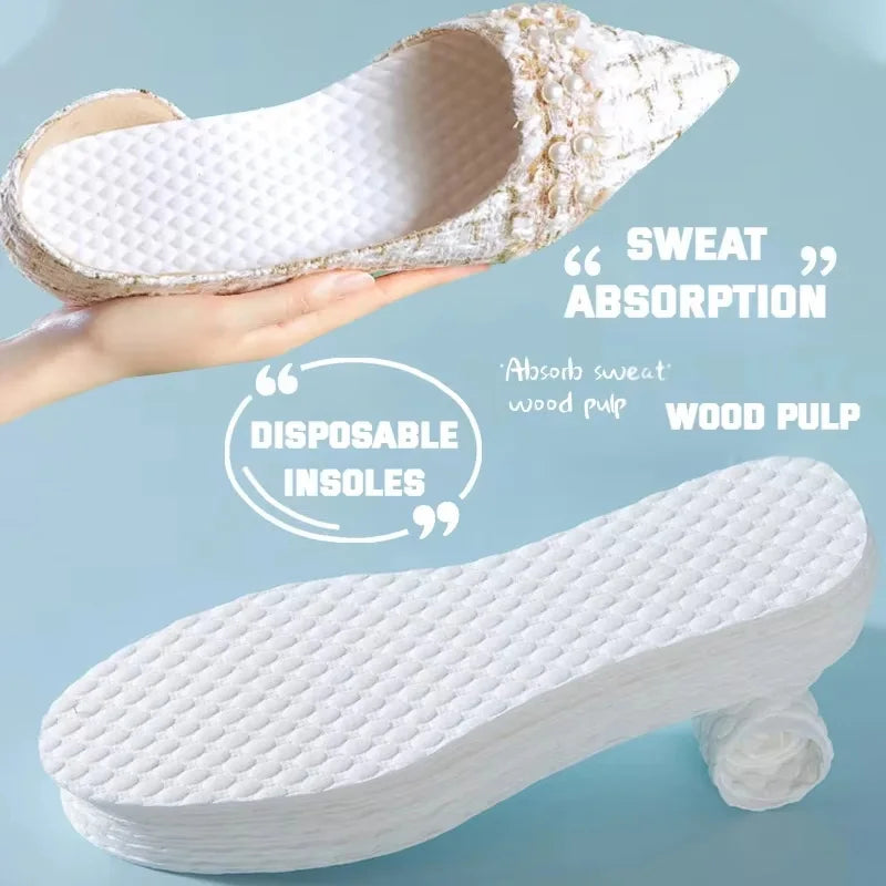 10 Pairs Breathable Disposable Shoe Insoles For Women Men Summer Absorbent Deodorant Barefoot Comfortable Footwear Shoe Pads